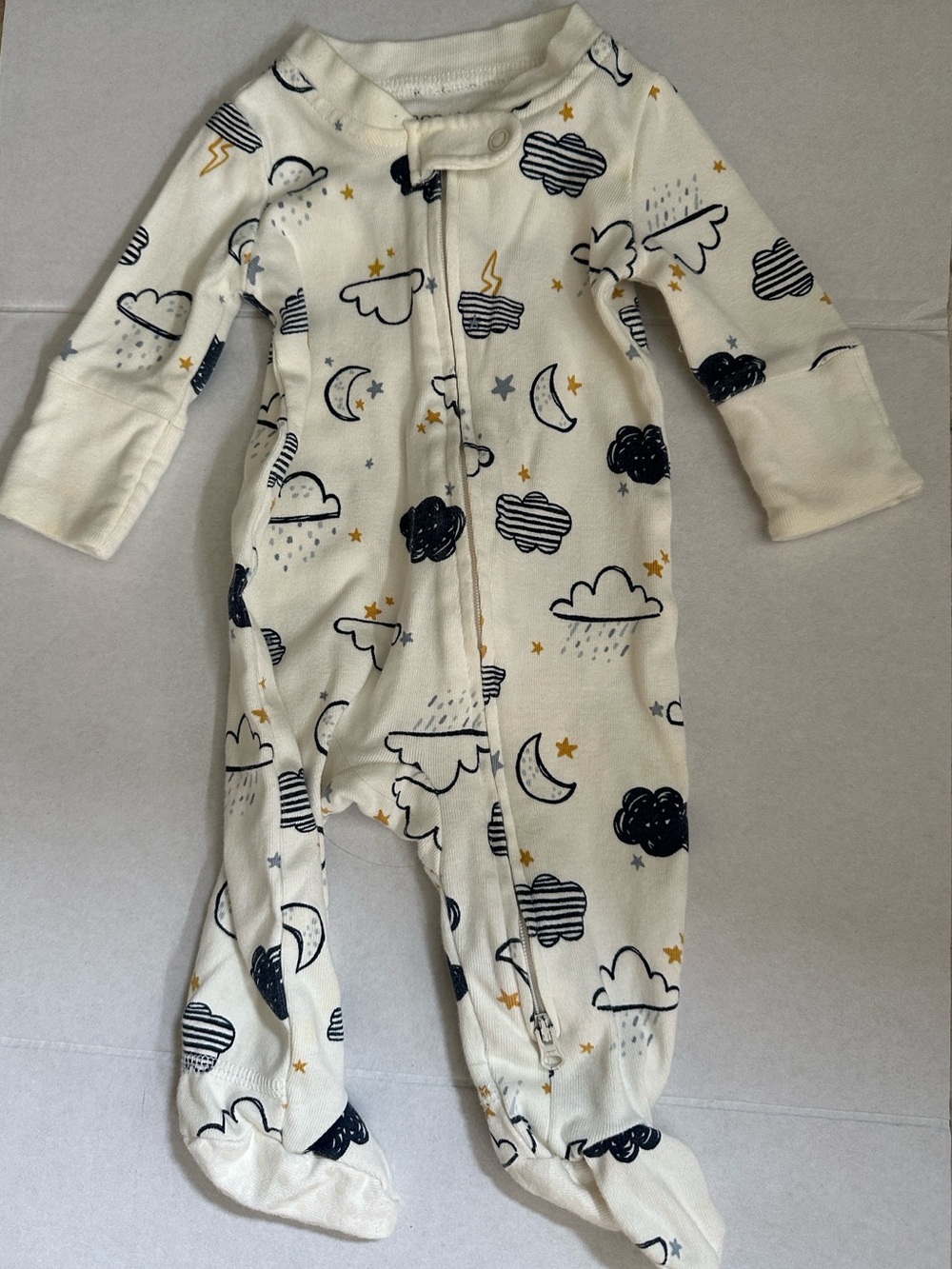 QUINCE 100% Organic Cotton Sleep & Play Footie Pajamas 0-3m Gender Neutral